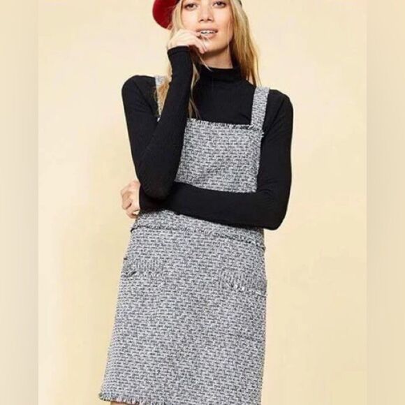 REVOLVE Black and Gray Tweed Dress - Picture 3 of 15